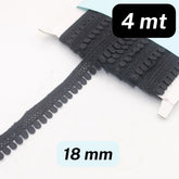 4 meters Black Cotton Lace 18mm